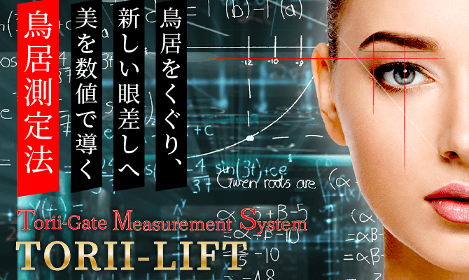眉毛下皮膚切除術・鳥居測定法デザイン