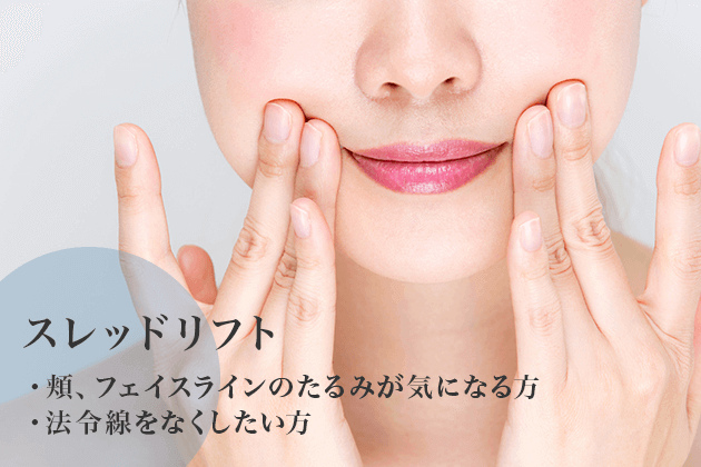 フェイスライン、ほうれい線、たるみが気になる方に
